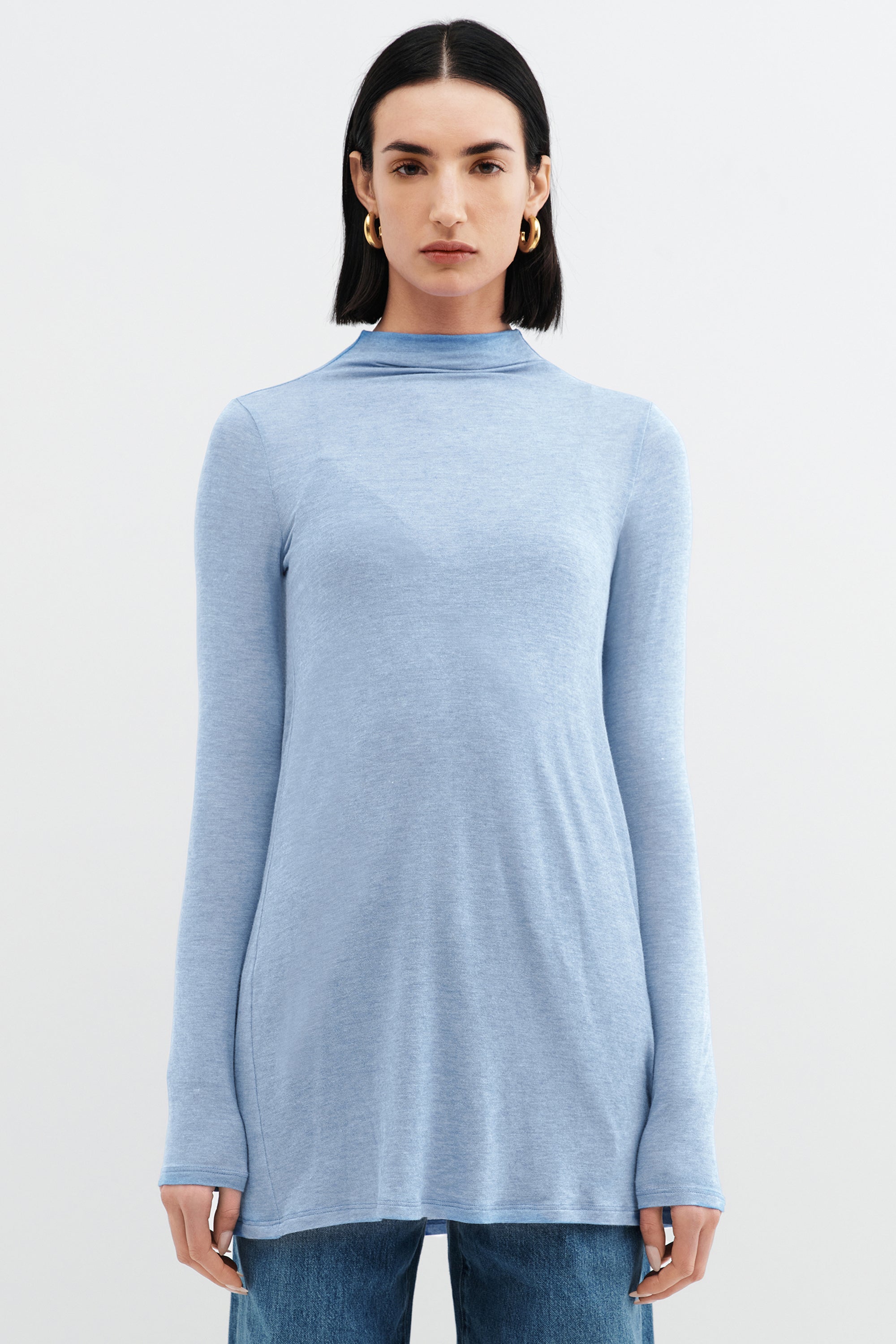 ESLOW SHEERED JERSEY LAYERED LONG sleeve 【公式通販】