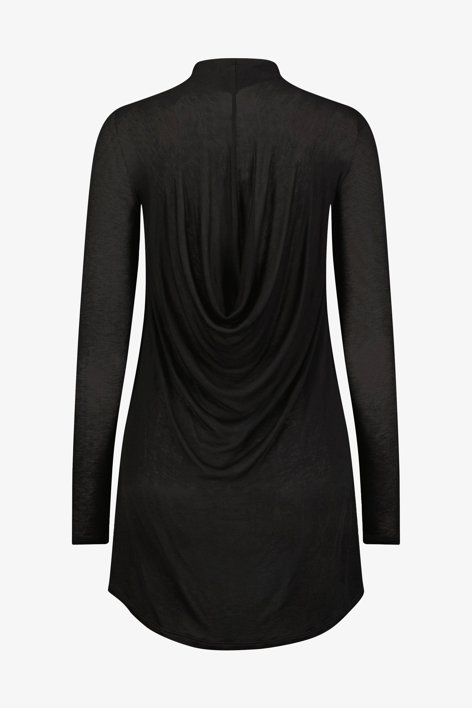 Sheer Black High-Low Hem Long Sleeve Top - Lawson Tunic | Marcella