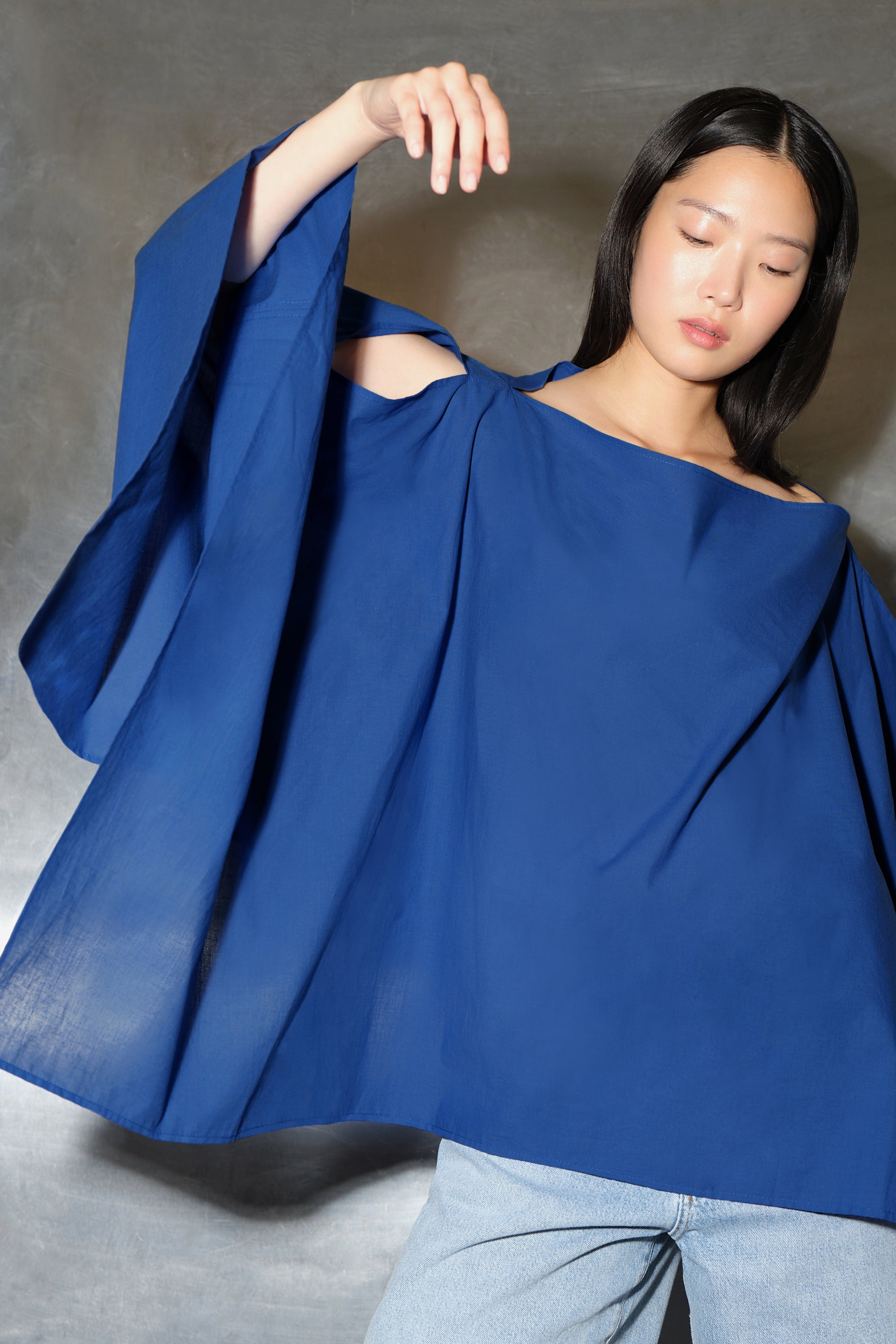 Women's Cobalt Cotton Tunic | Marcella