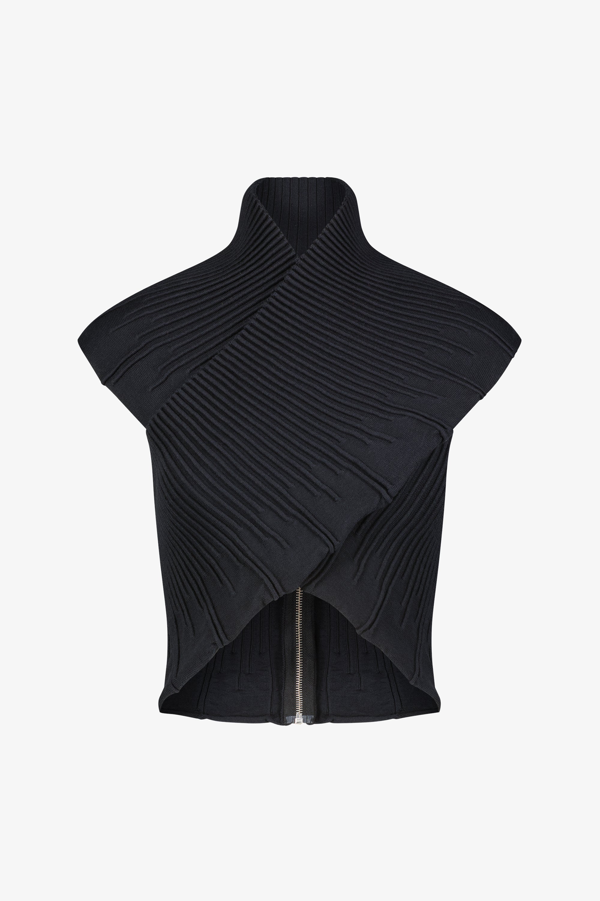 Colette Bolero | Black French Organic Cotton Vest Bolero