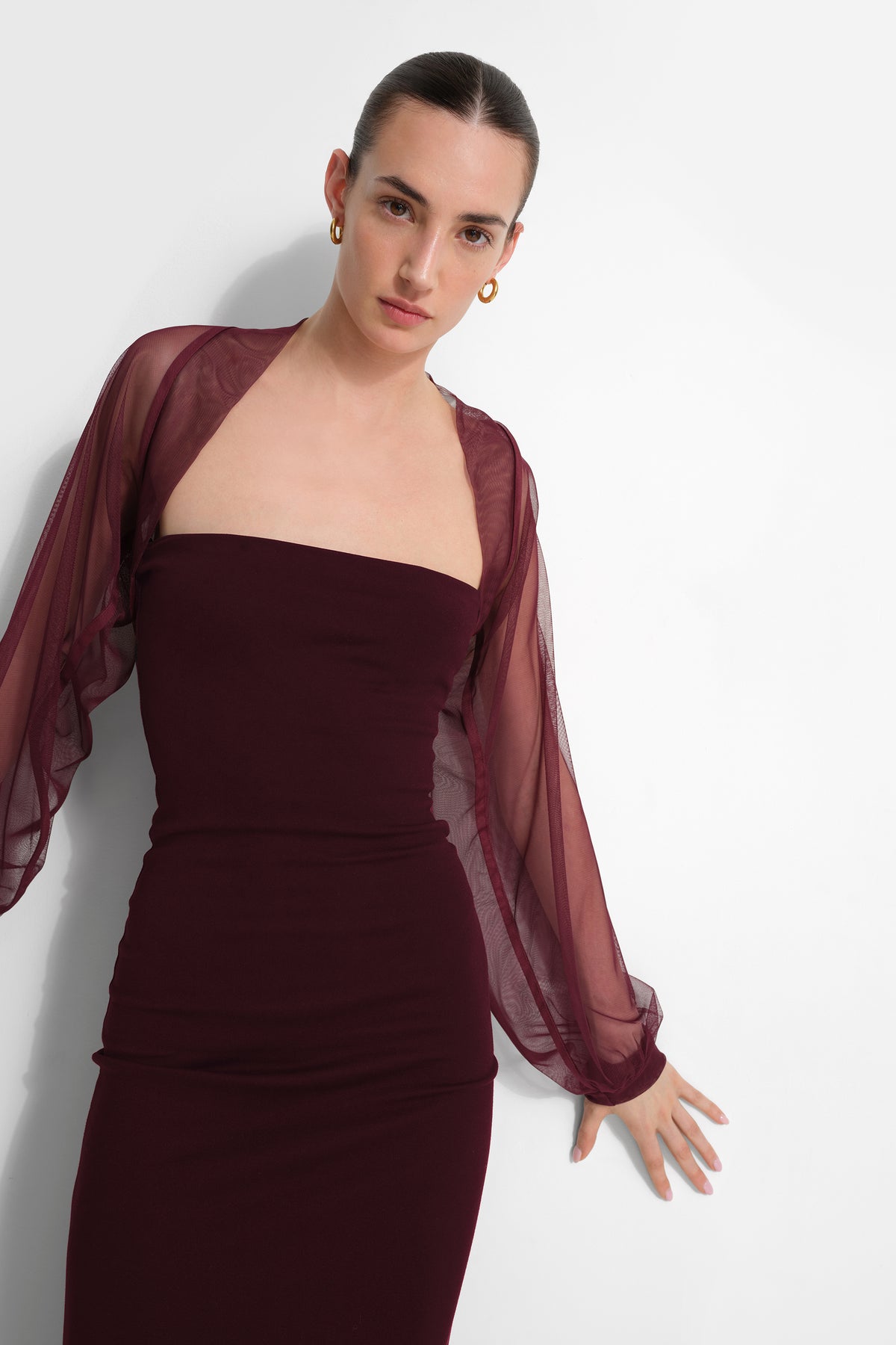 #Burgundy Mesh