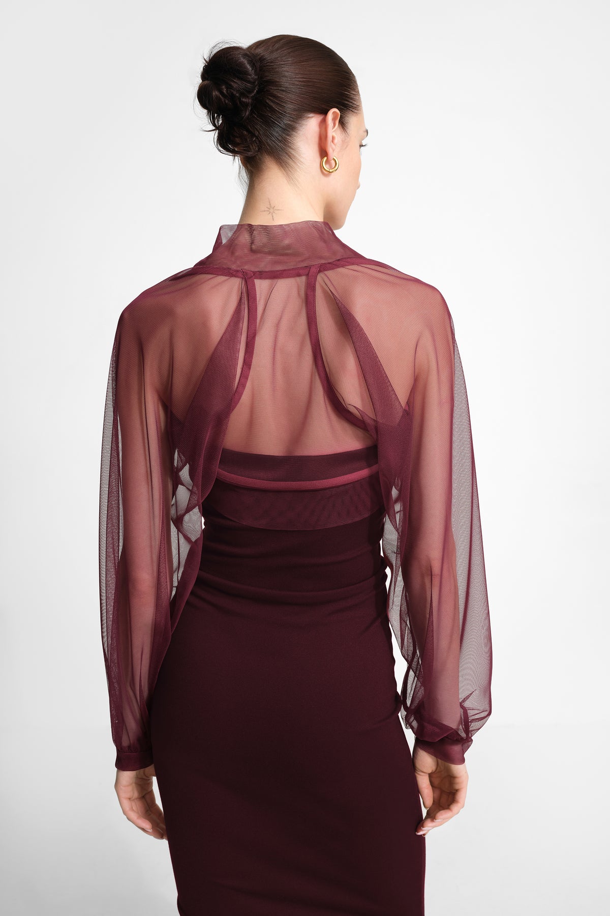 #Burgundy Mesh
