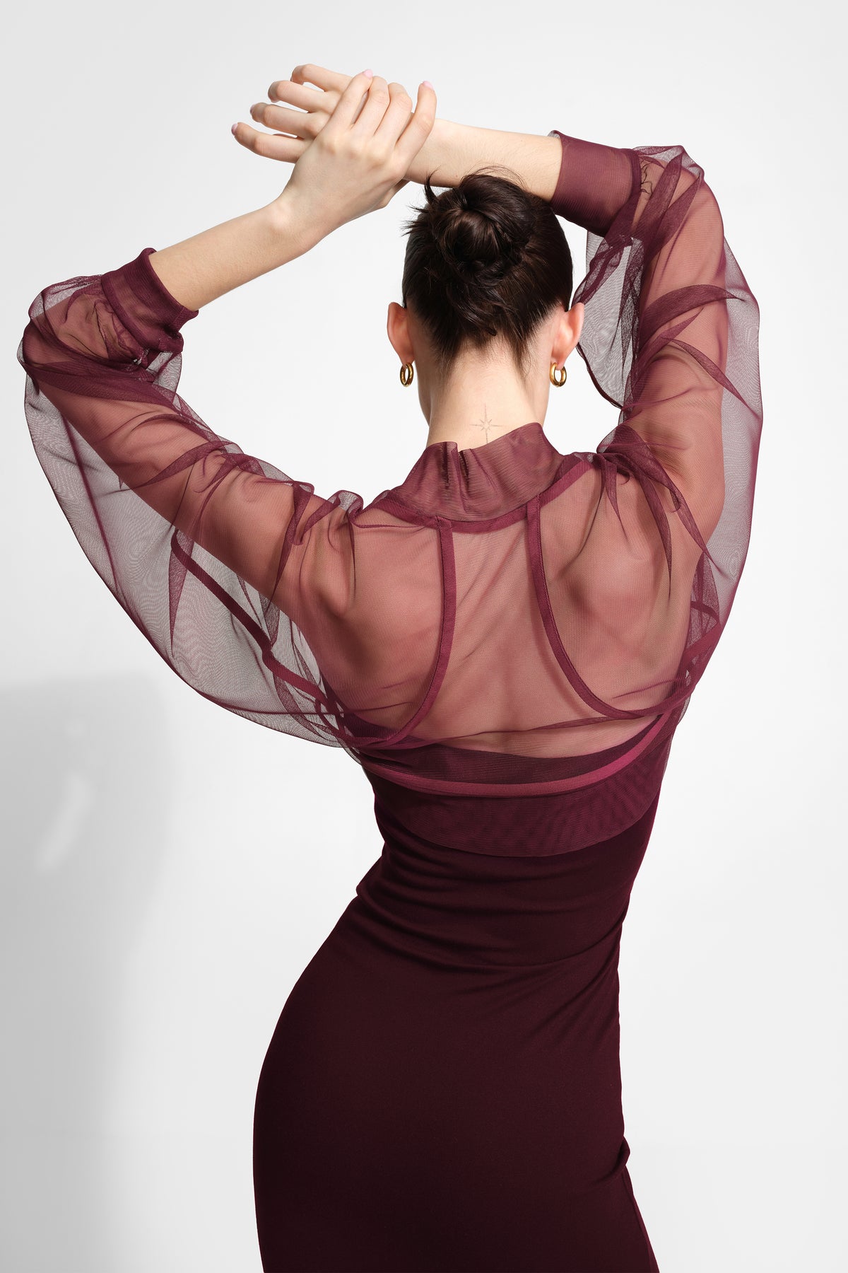 #Burgundy Mesh