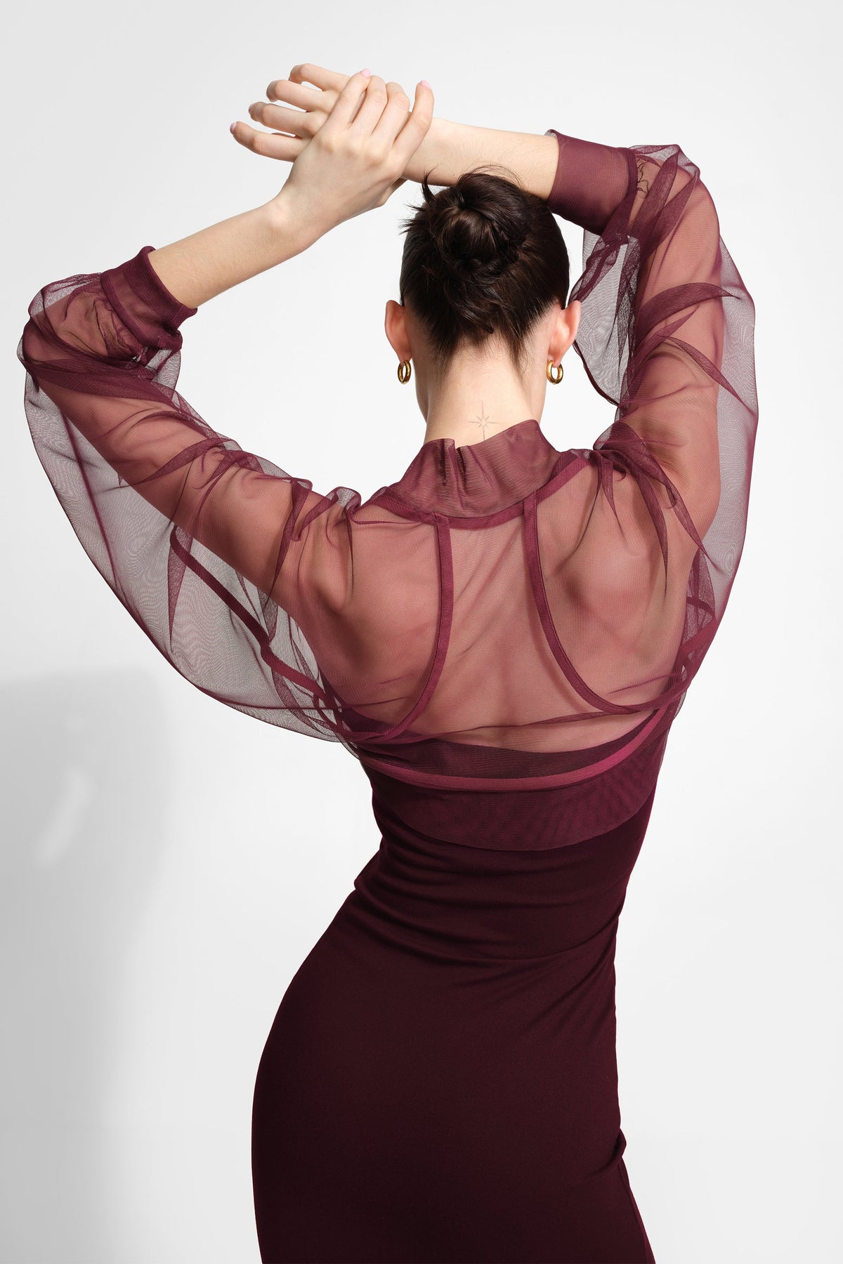 #Burgundy Mesh