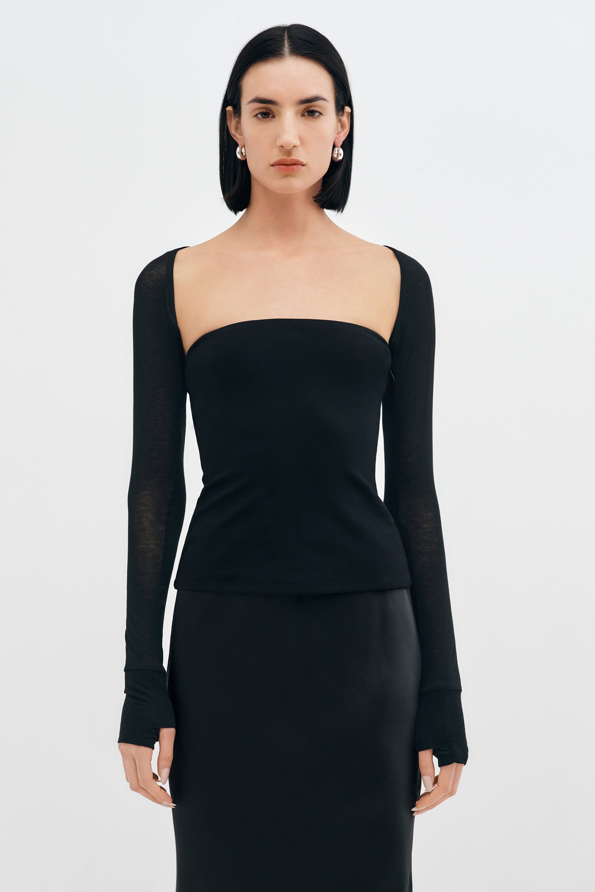 Women's Sheer Bolero with Thumbholes | Marcella