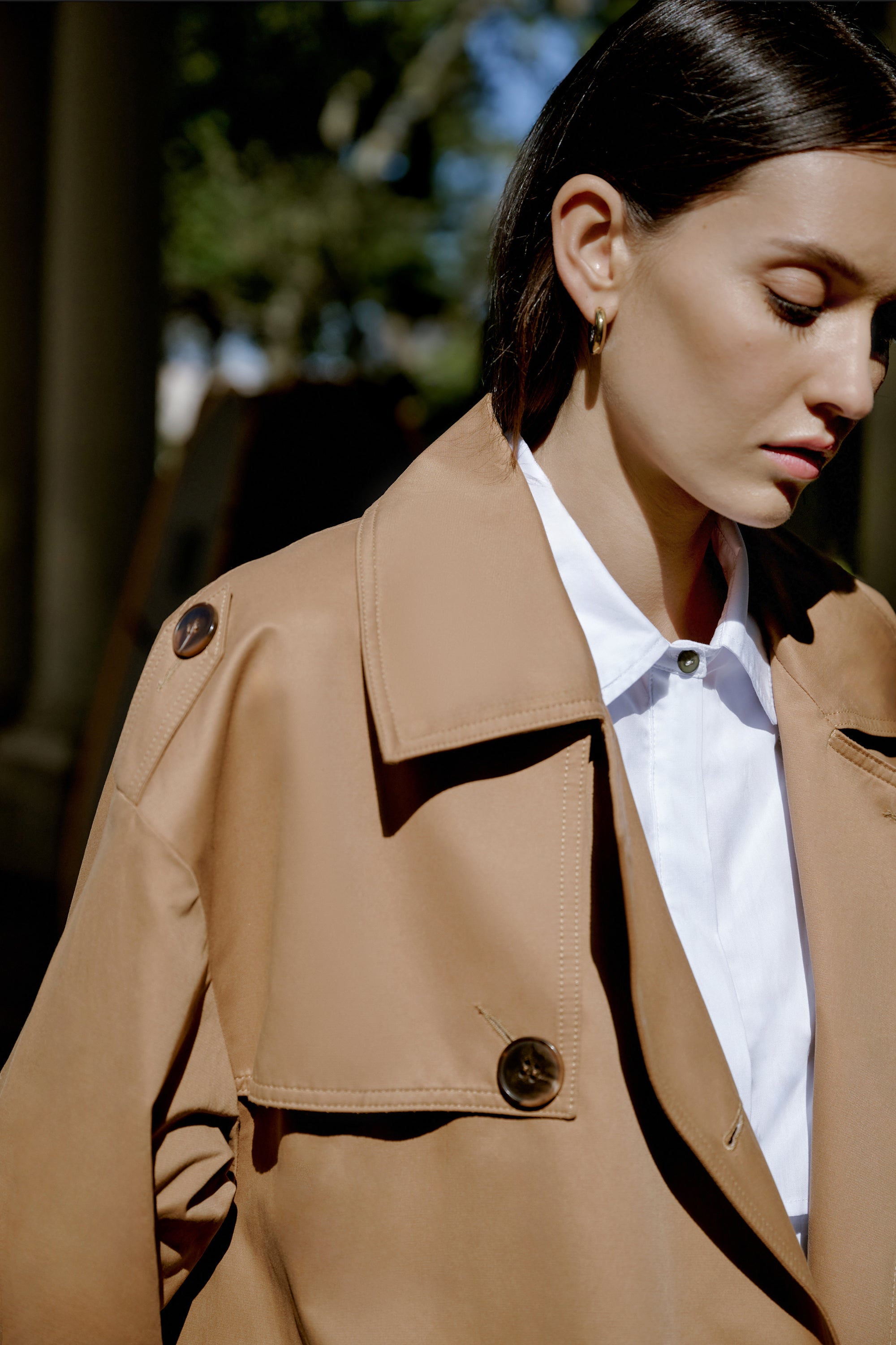 enfold 2020SS BICOLOR TRENCH COAT ベージュ Women's Beige Trench Coat | Marcella