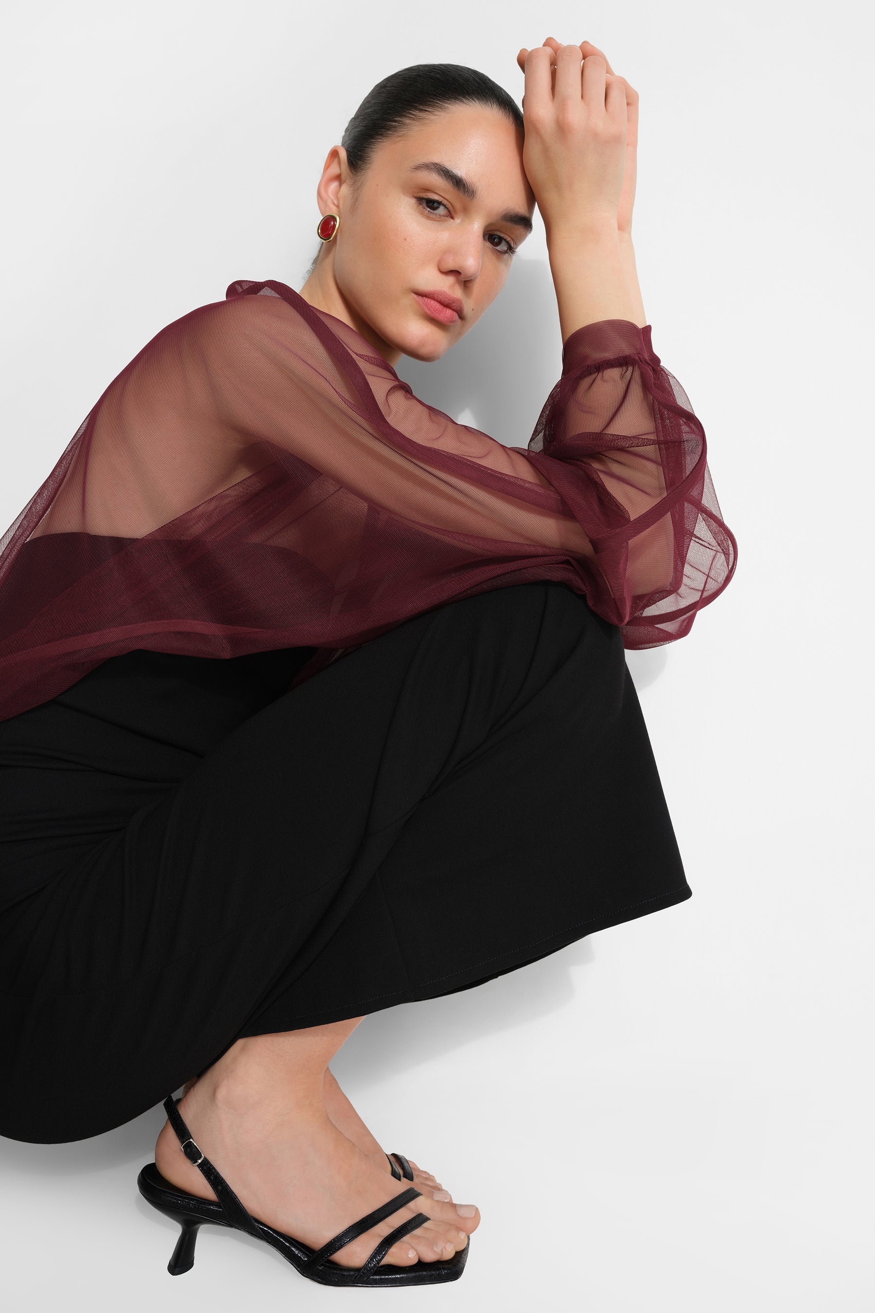 #Burgundy Mesh