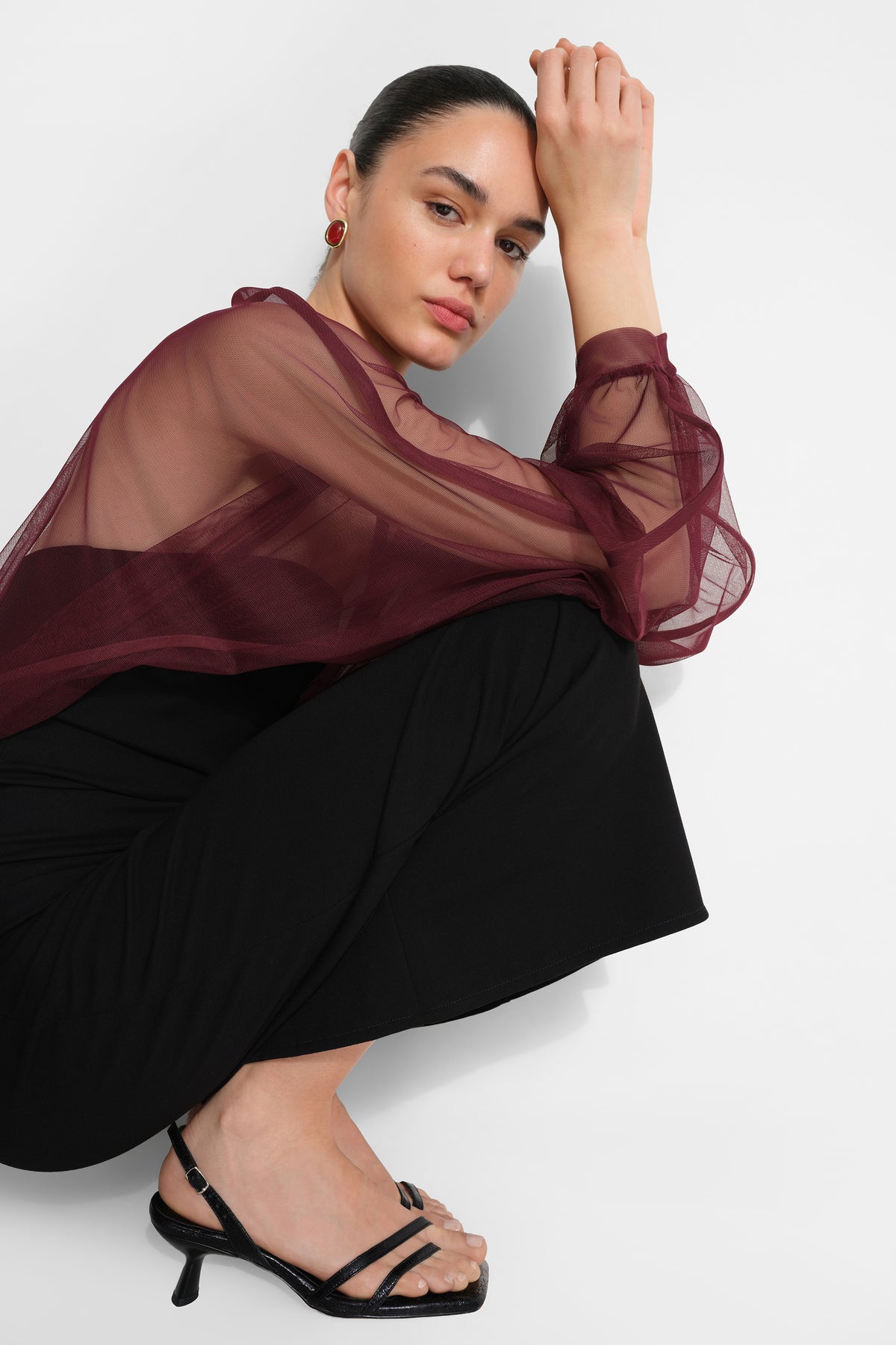 #Burgundy Mesh