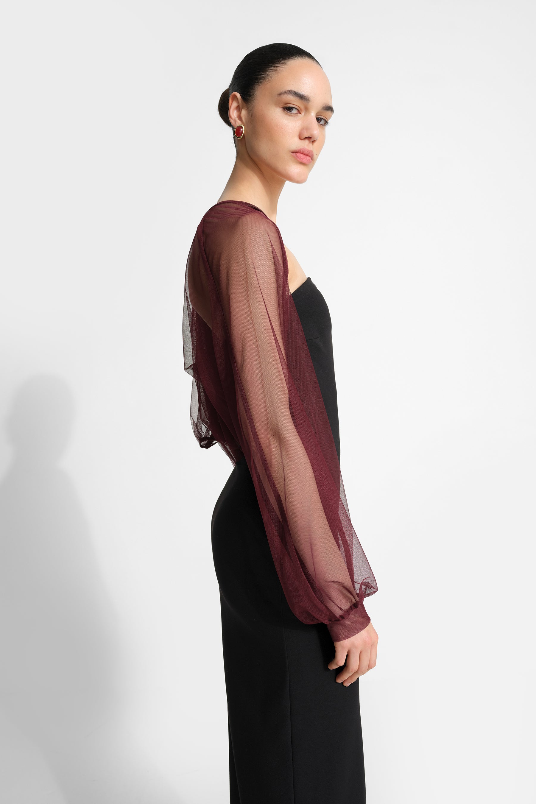 #Burgundy Mesh