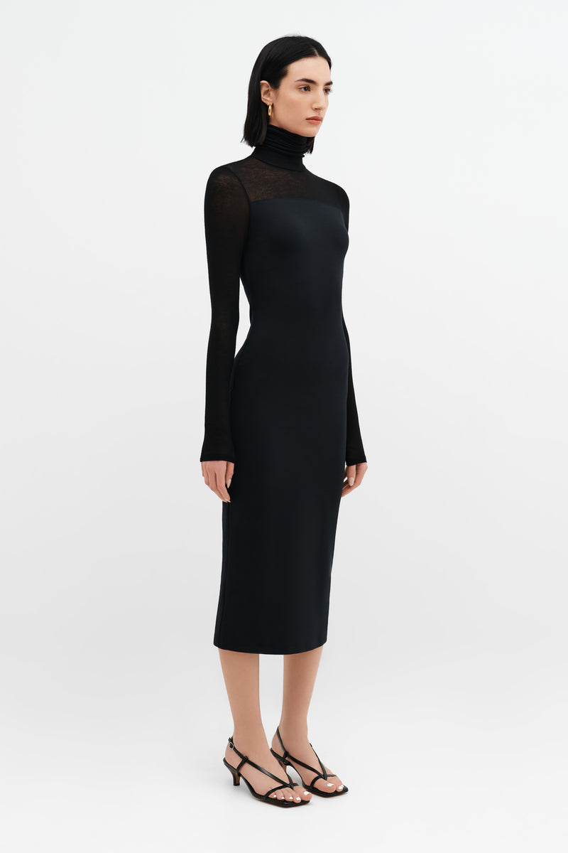 Black Classy Midi Dress - Marina Dress | Marcella