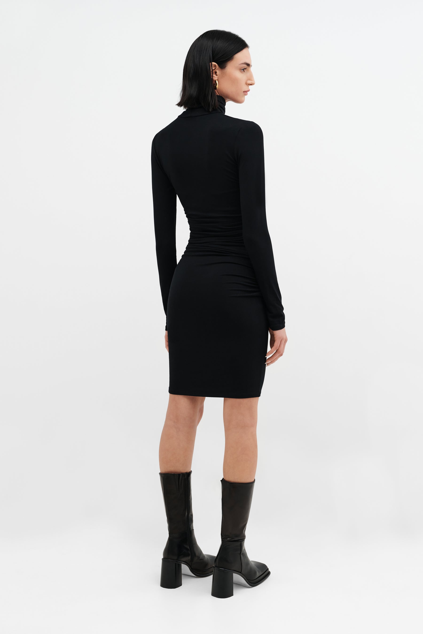 Marcella | Phoebe Long Sleeve Dress in Black | Women's Size 2XL | Sustainable European Jersey