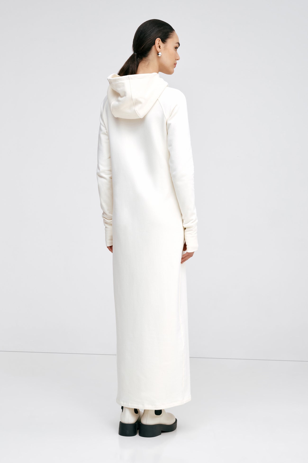 Marcella | Tompkins Long Sleeve Sweatshirt Dress in Cream | Women's Size 2XL | Midweight French Terry | Spring and Summer Clothing Marcella | Tompkins Long Sleeve Sweatshirt Dress in Cream | Women's Size 2XL | Midweight French Terry | Spring and Summer Clothing