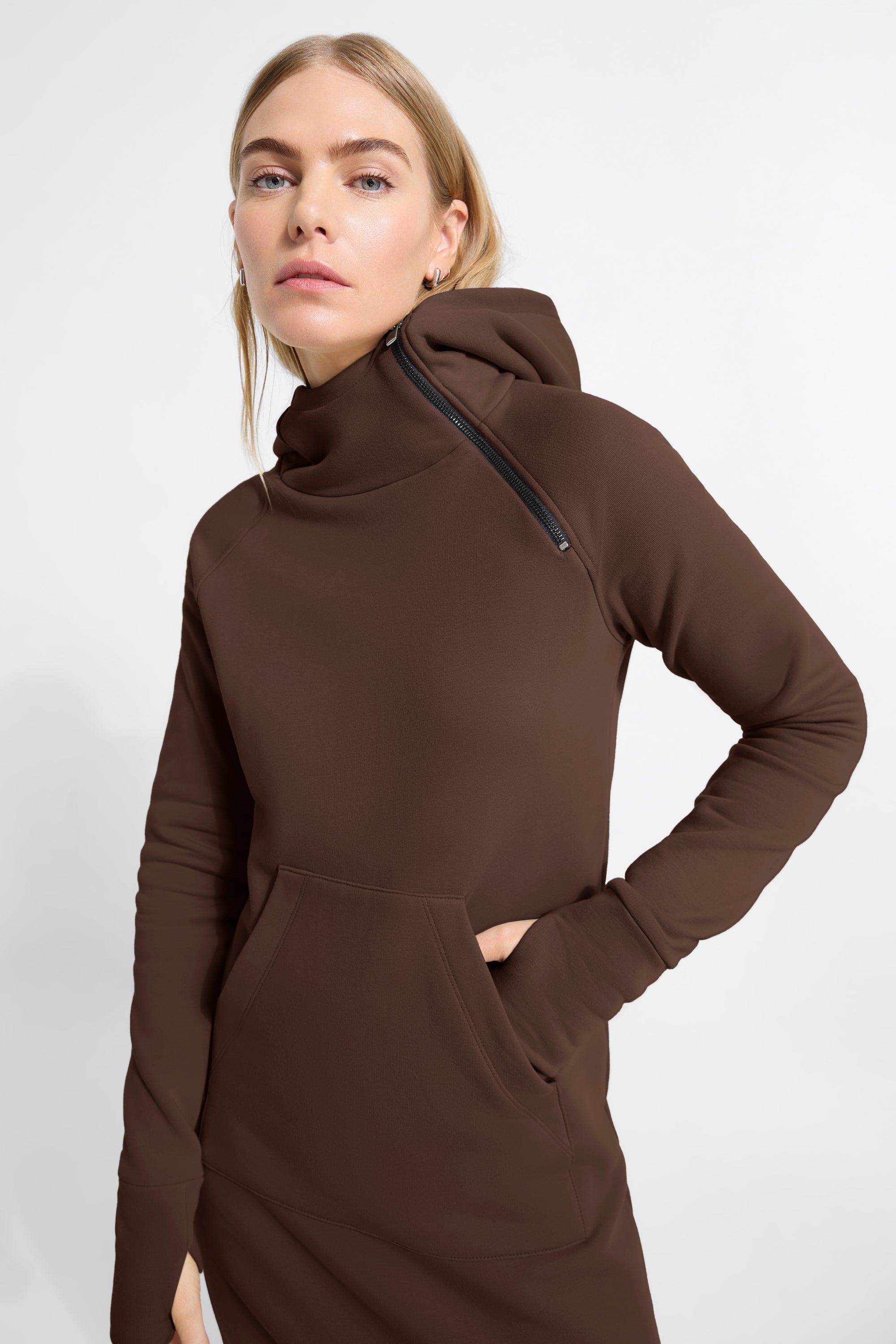 Marcella | Tompkins Long Sleeve Sweatshirt Dress in Espresso | Women's Size XL | Midweight French Terry | Spring and Summer Clothing Marcella | Tompkins Long Sleeve Sweatshirt Dress in Espresso | Women's Size XL | Midweight French Terry | Spring and Summer Clothing