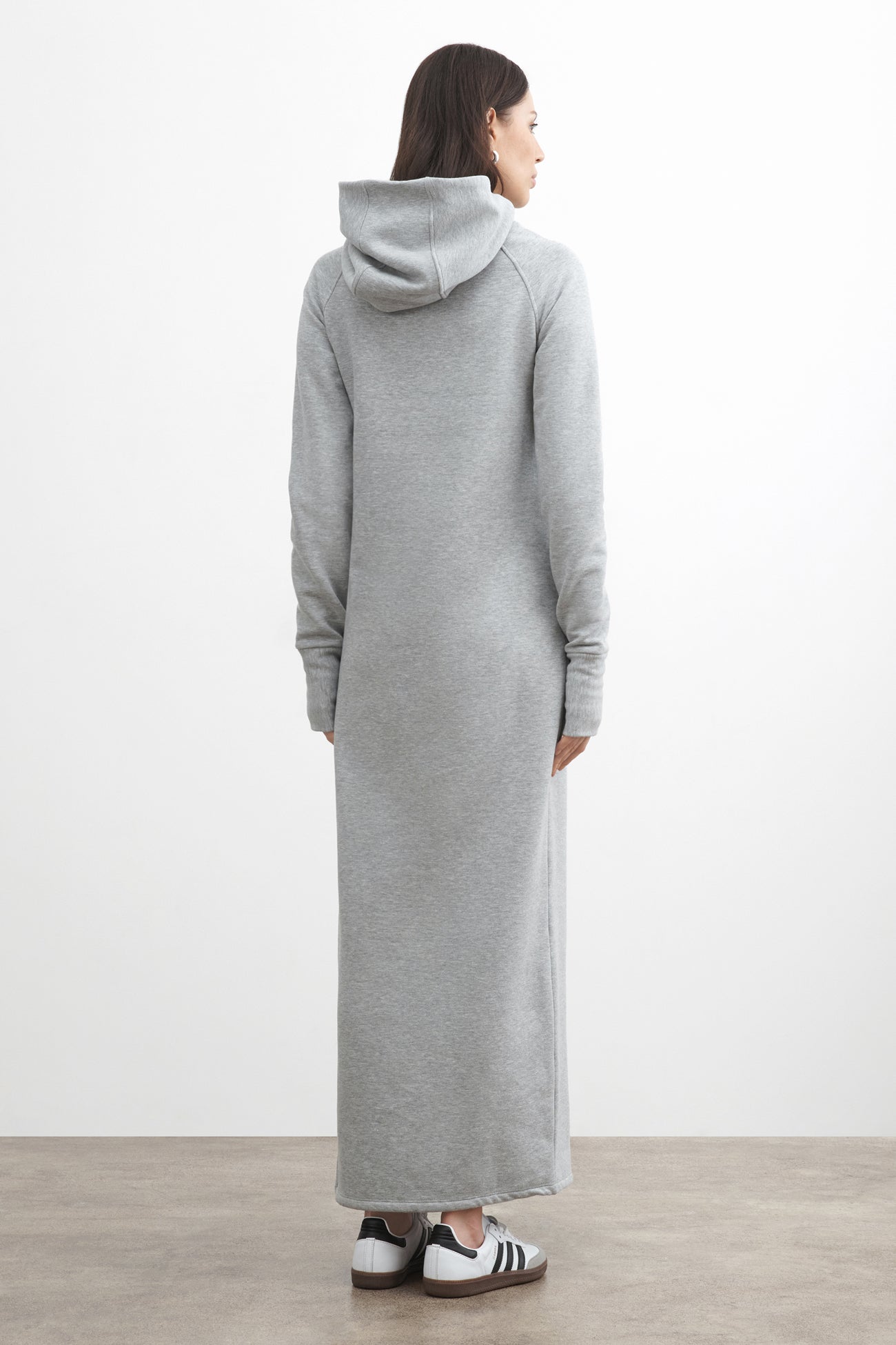 Marcella | Tompkins Long Sleeve Sweatshirt Dress in Melange Grey | Women's Size 2XL | Midweight French Terry | Spring And Summer Clothing Marcella | Tompkins Long Sleeve Sweatshirt Dress in Melange Grey | Women's Size 2XL | Midweight French Terry | Spring And Summer Clothing