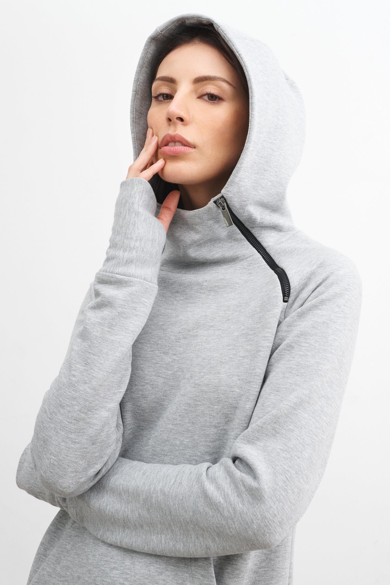 Marcella | Tompkins Long Sleeve Sweatshirt Dress in Melange Grey | Women's Size 2XL | Midweight French Terry | Spring And Summer Clothing Marcella | Tompkins Long Sleeve Sweatshirt Dress in Melange Grey | Women's Size 2XL | Midweight French Terry | Spring And Summer Clothing