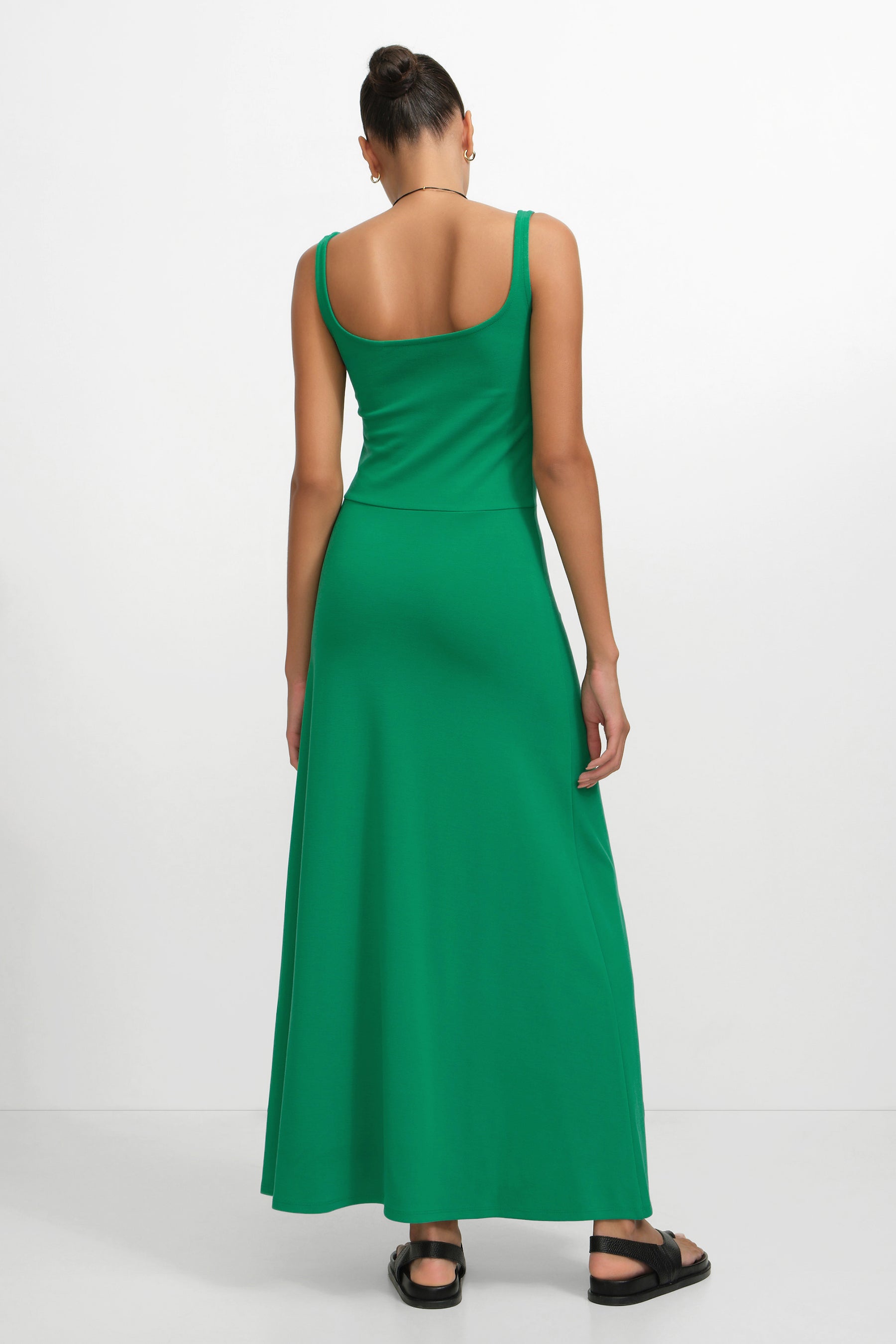 Marcella | Marvin Sleeveless Dress in Spring Green | Women's Size Medium | Ponte
