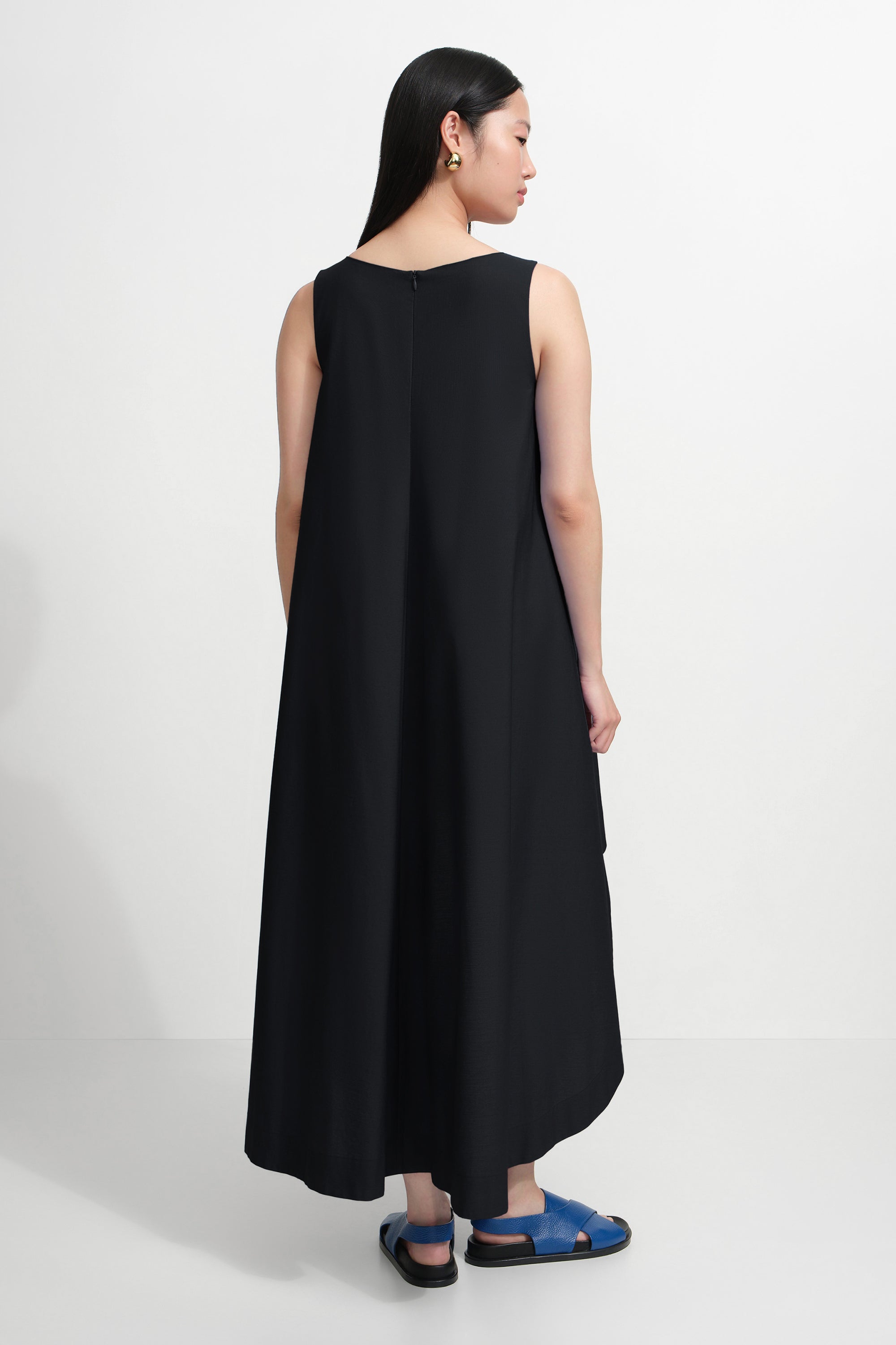 High-Low Hem Easy Sleeveless Oversized Cotton Dress - Loft Dress High-Low Hem Easy Sleeveless Oversized Cotton Dress - Loft Dress