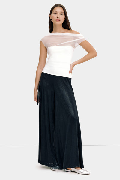 【MARO】Flourish wide pants dress Mandy Pant Taupe (Double Chiffon) – Ramona LaRue