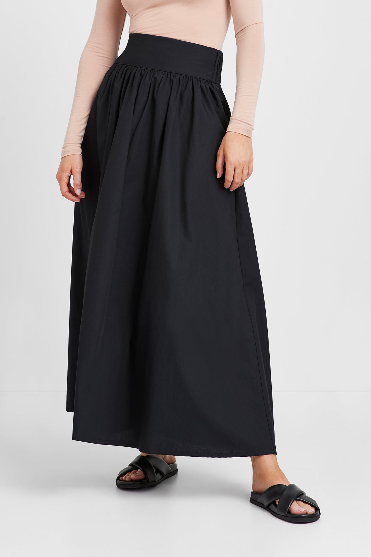 Black High-Waisted Maxi Skirt - Raven Skirt | Marcella