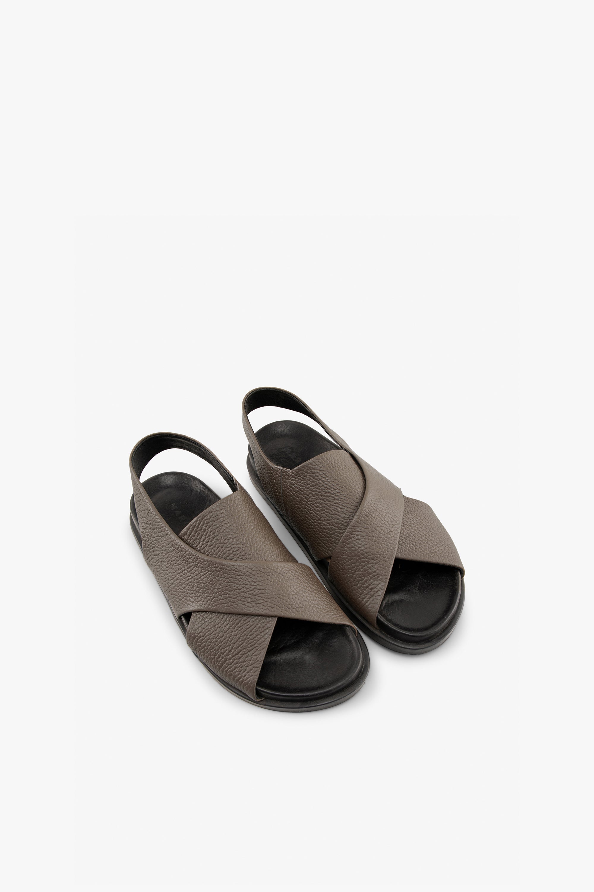 Heidi Sandals | Brown European Leather Wide-Strap Sandals