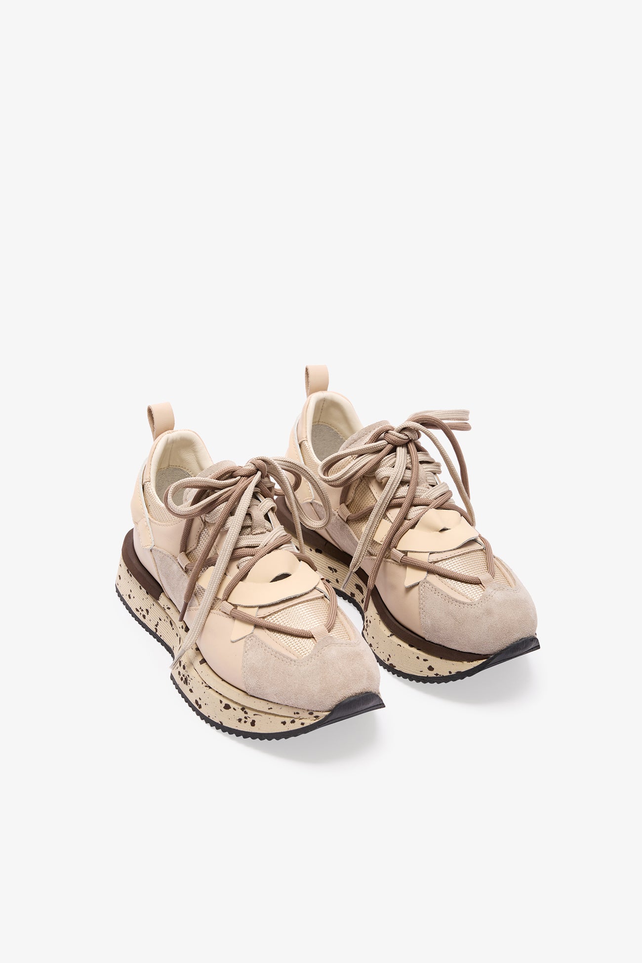 Beige Stylish Athletic Style Shoes Flatbush Sneakers Marcella