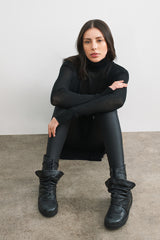 Edgy Black Leather Sneaker Boots - Kearny Boots | Marcella