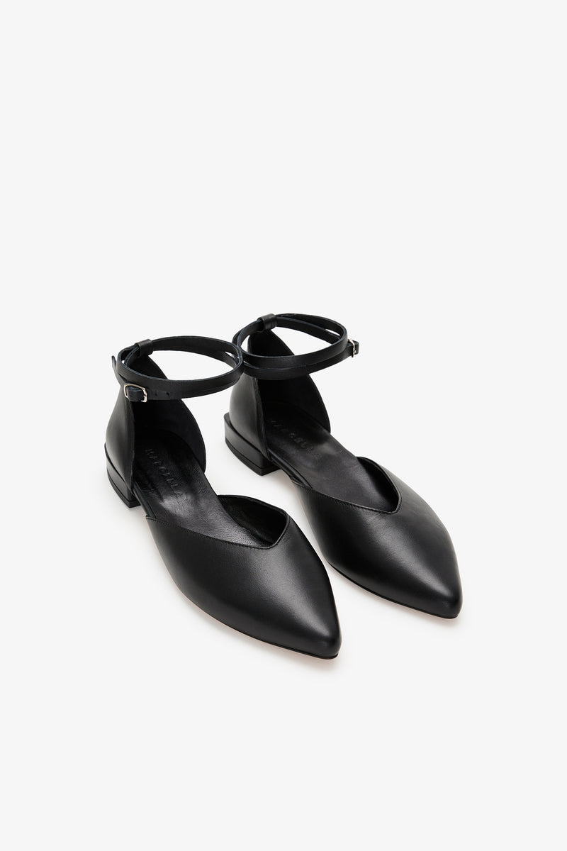 Black ankle flats hotsell