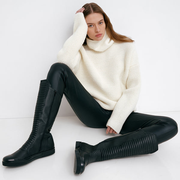 【rolarola x att.】新作 Collaboration★LEATHER MIDDLE BOOTS MS2437-