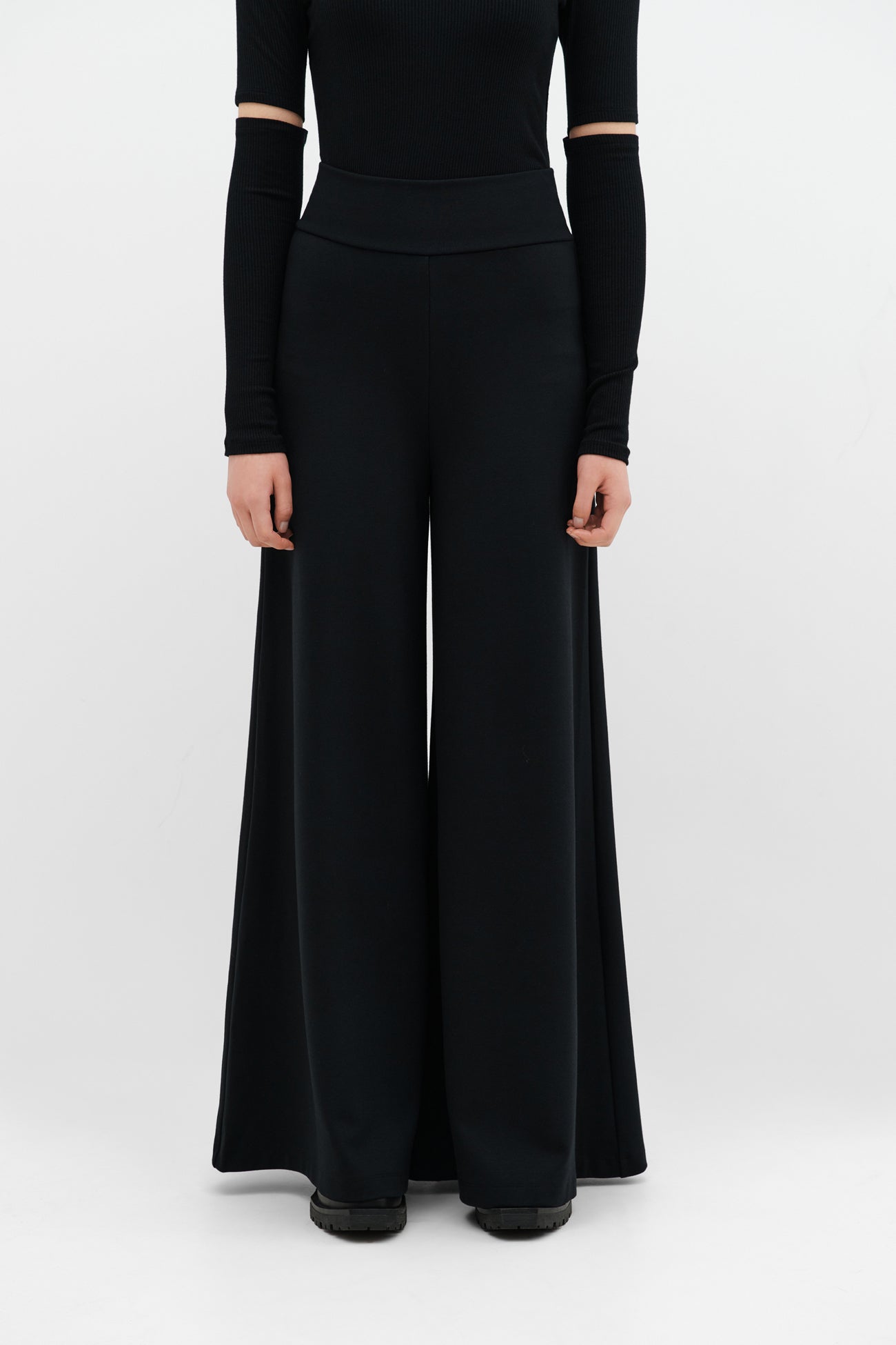 [COMPAGNO]★INSIDE INCISION WIDE PANTS Contrast Stitch Wide-leg Pants by Undercover - La Garçonne