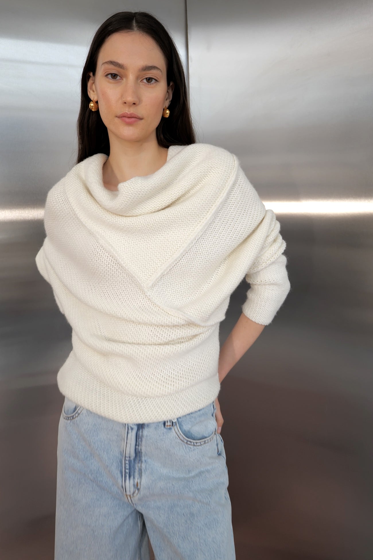 Women's Wool Batwing Top | Marcella