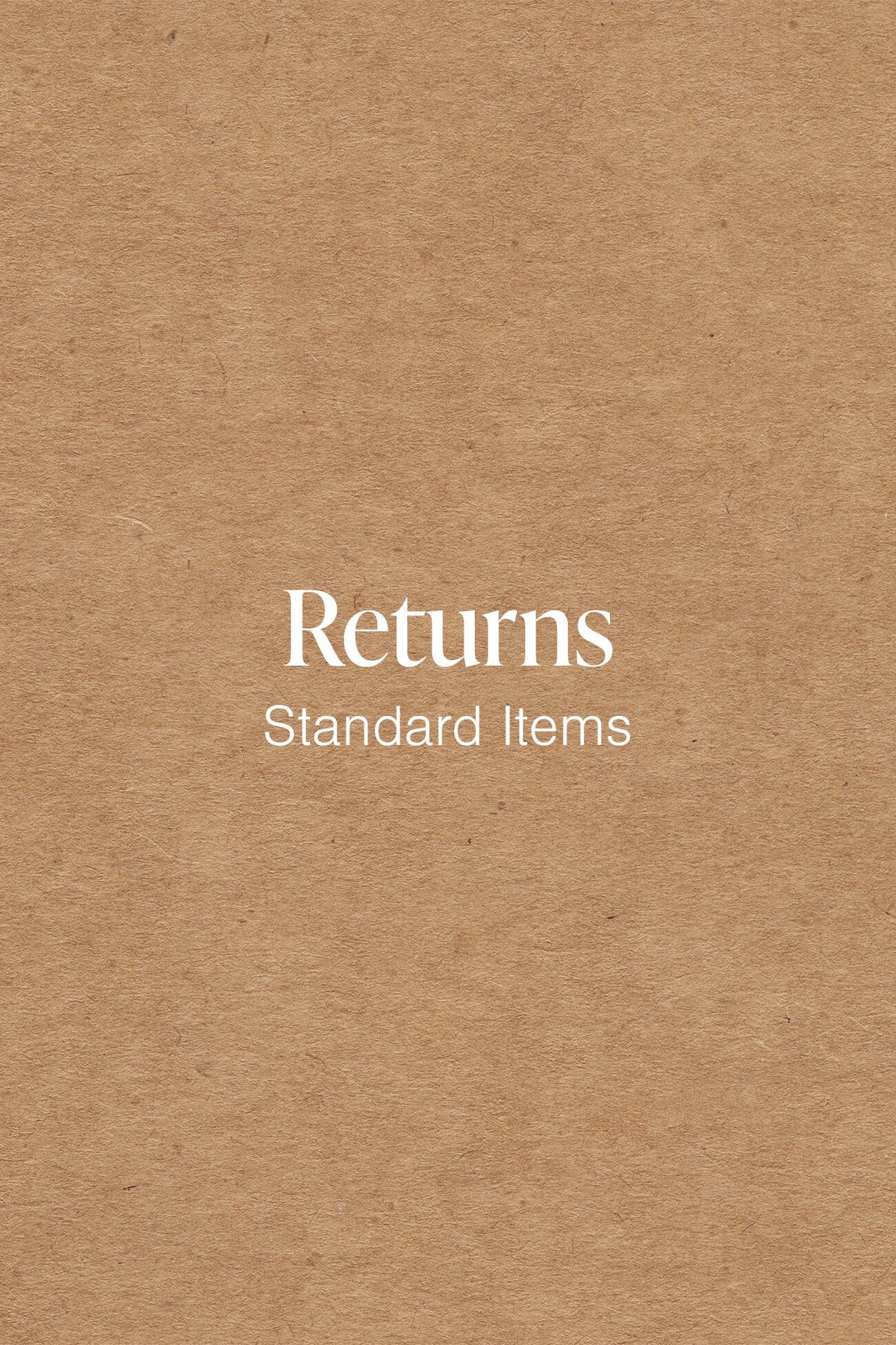 #Return Charge Standard Items