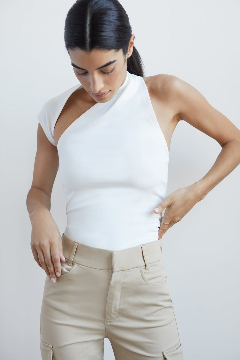 経典ブランド Top Shoulder One White Off - Marcella | Top Sleeveless Manhattan トップス
