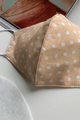#Beige Polka Dot