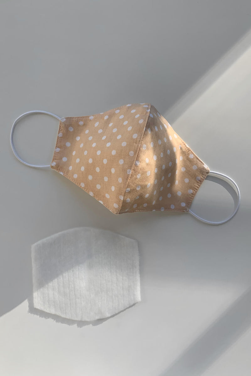 #Beige Polka Dot