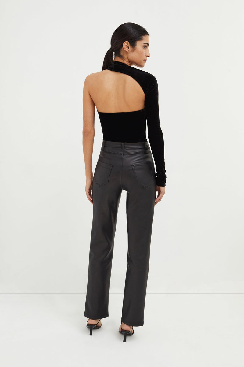 Crimson Velvet Cocktail Top - Manhattan One Shoulder Top