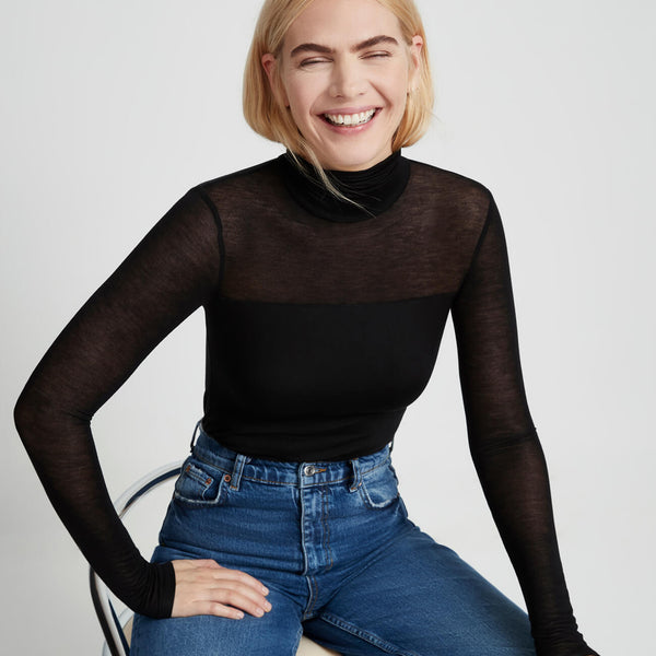 Off White Asymmetrical Sleeveless Mesh Top - Zinnia Top