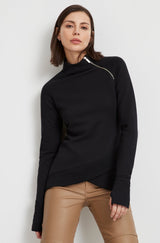 Black Fitted Sweatshirt - Blake Sweatshirt | Marcella