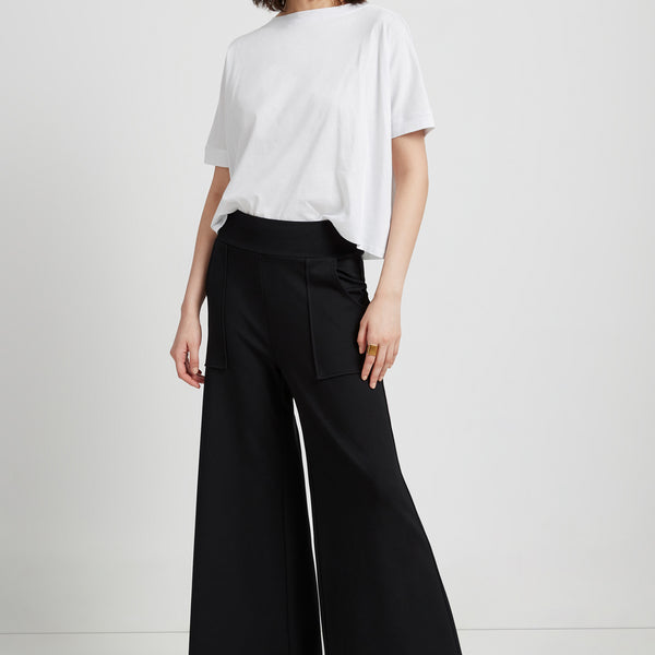 【NONCODE】Midi Brushed Wide Pants Black Relax Wide Leg Pants - Nylah Pants | Marcella