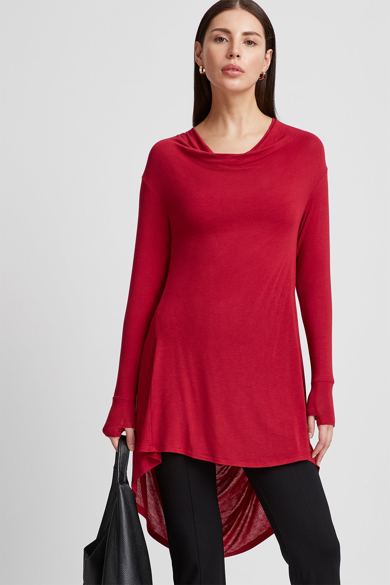 Black Off-The-Shoulder Back Tunic - Yorkville Tunic | Marcella