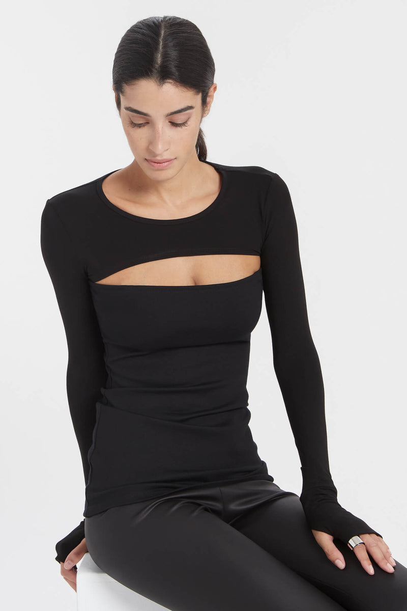 Black Uniquely Cropped Top - Selma Bolero | Marcella