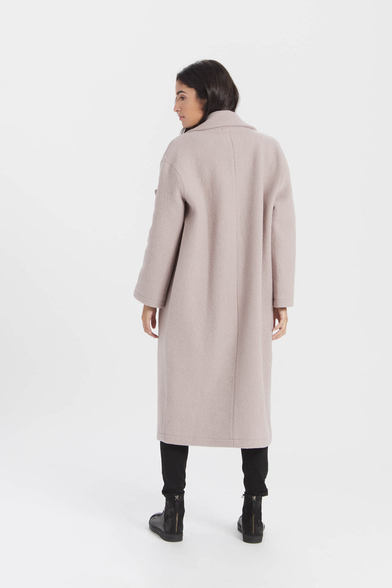 Oversized Pink Wool Winter Coat - Elizabeth Coat