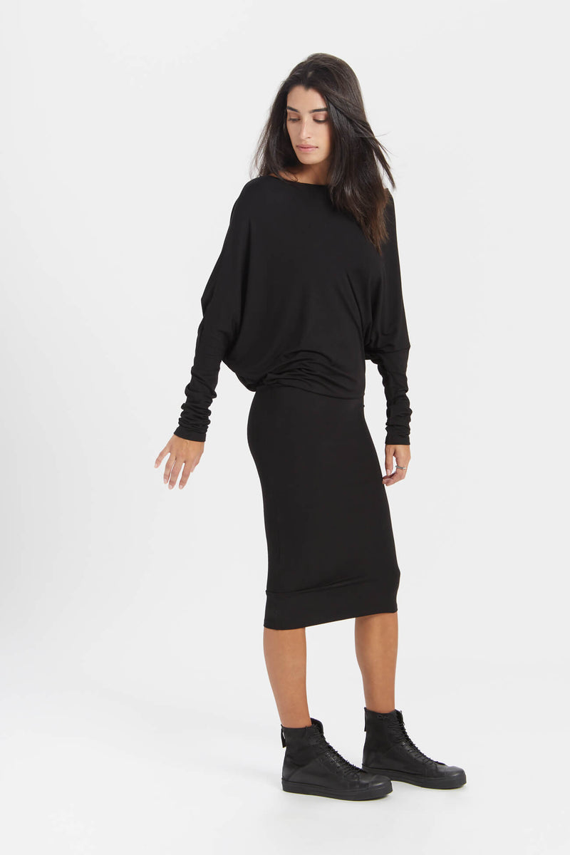 Black Oversized Tunic Dress - Malinda Dress | Marcella