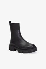 Black Leather Ankle Boots - Meer Lug Sole Boots | Marcella