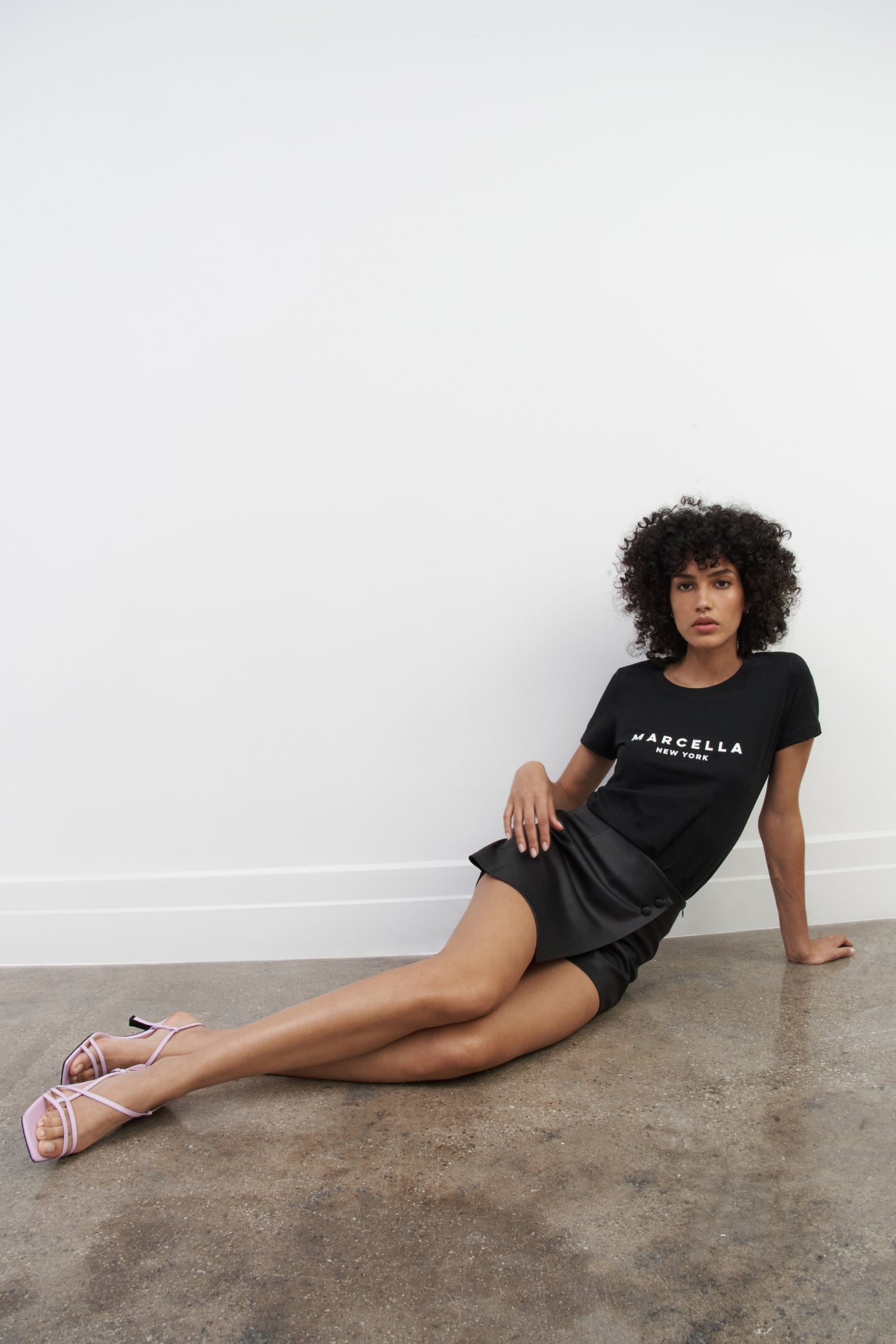 Vegan Leather Mini Skirt With Shorts - Lindy Skort | Marcella