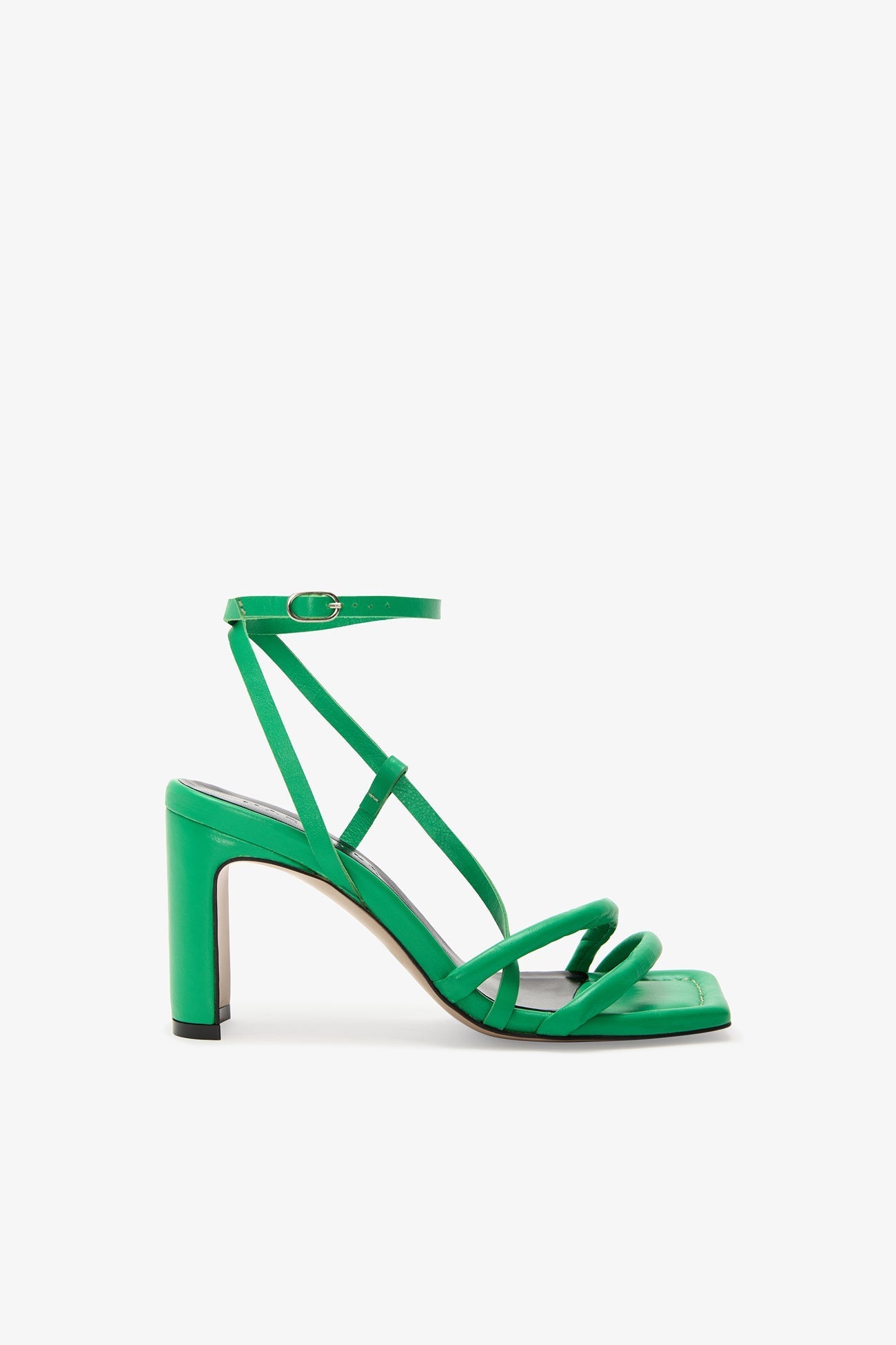Green Square Toe Narrow Heels - Valerie Sandals | Marcella