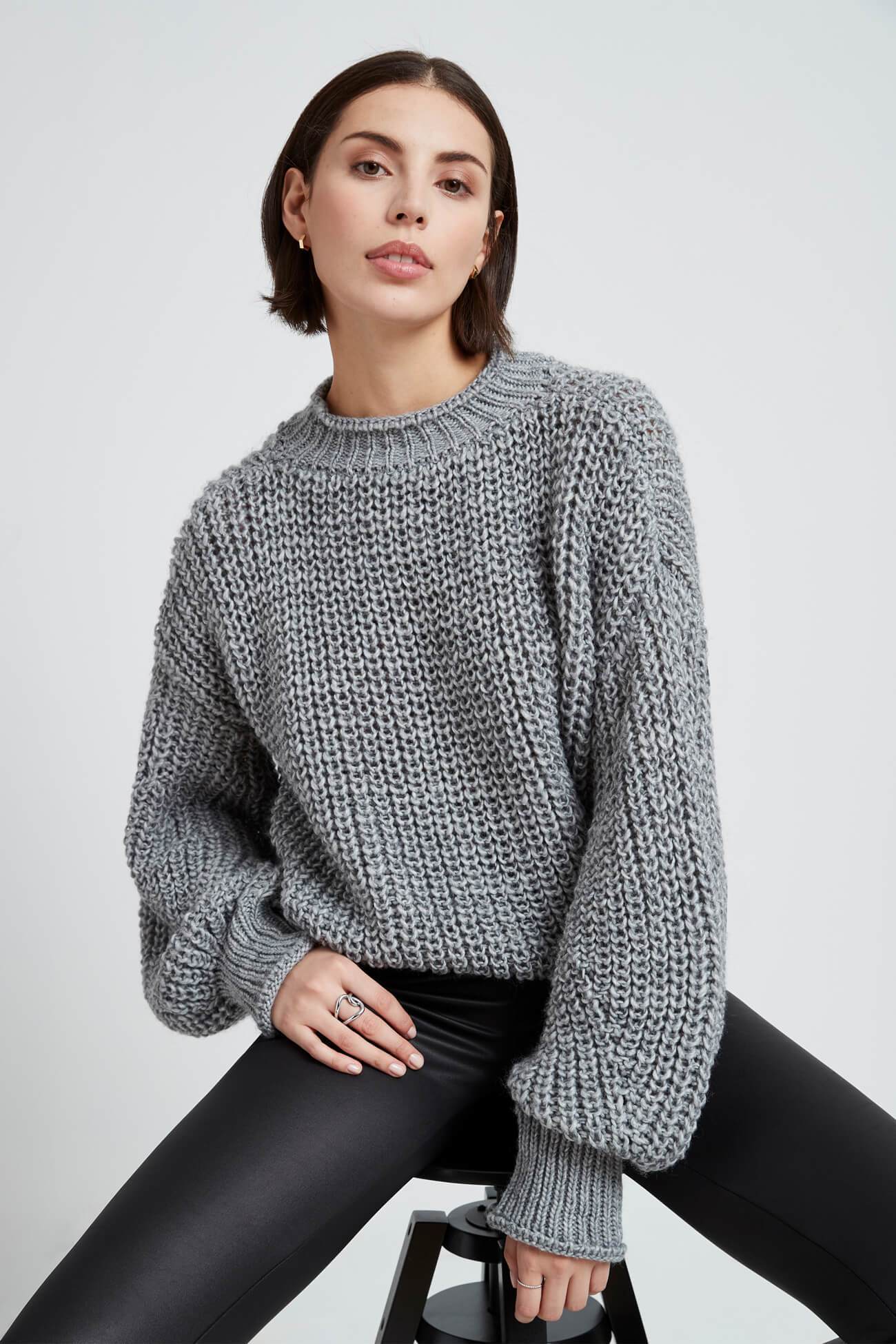 Camel Colored Loose Knit Sweater - Audrey Sweater | Marcella