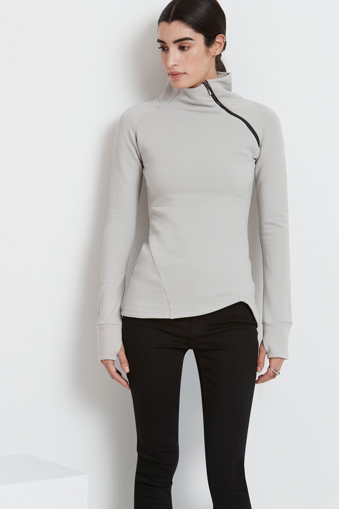 Sleek Grey Loungewear - Brie Sweatshirt | Marcella