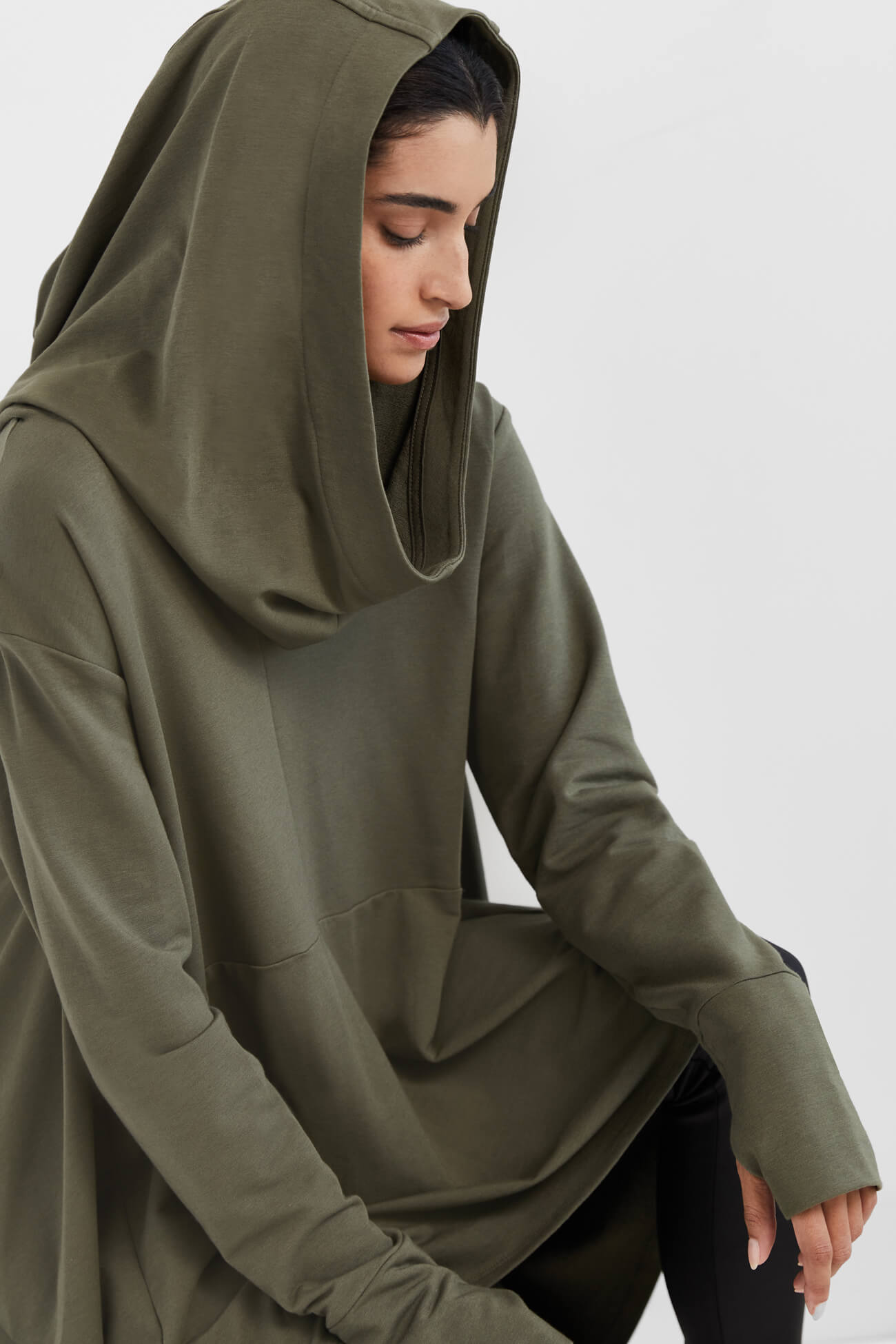 Olive Green Edgy Sweatshirt - Firenze Hoodie | Marcella