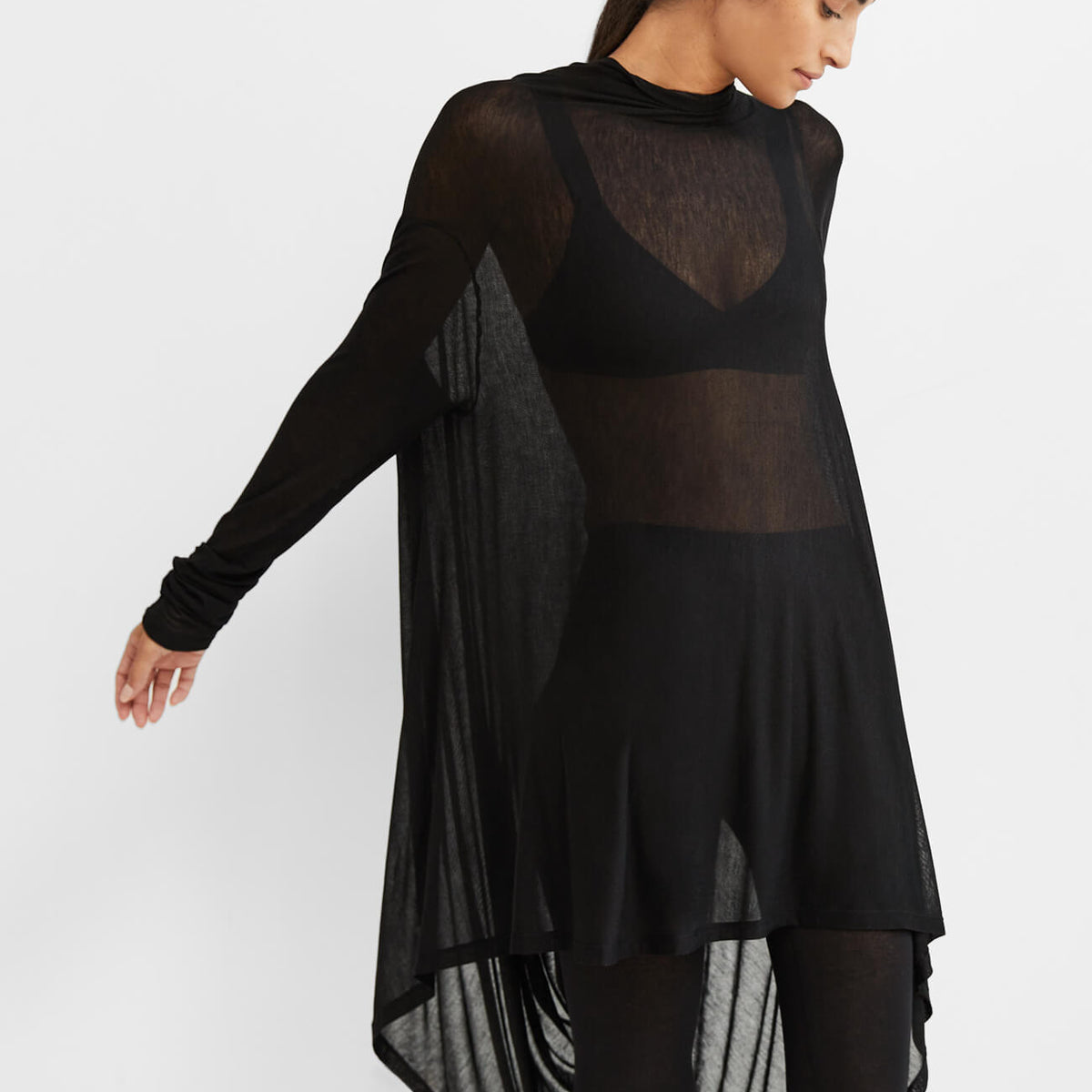 Marcella Women's Iris Tunic Sweater in Black | XS