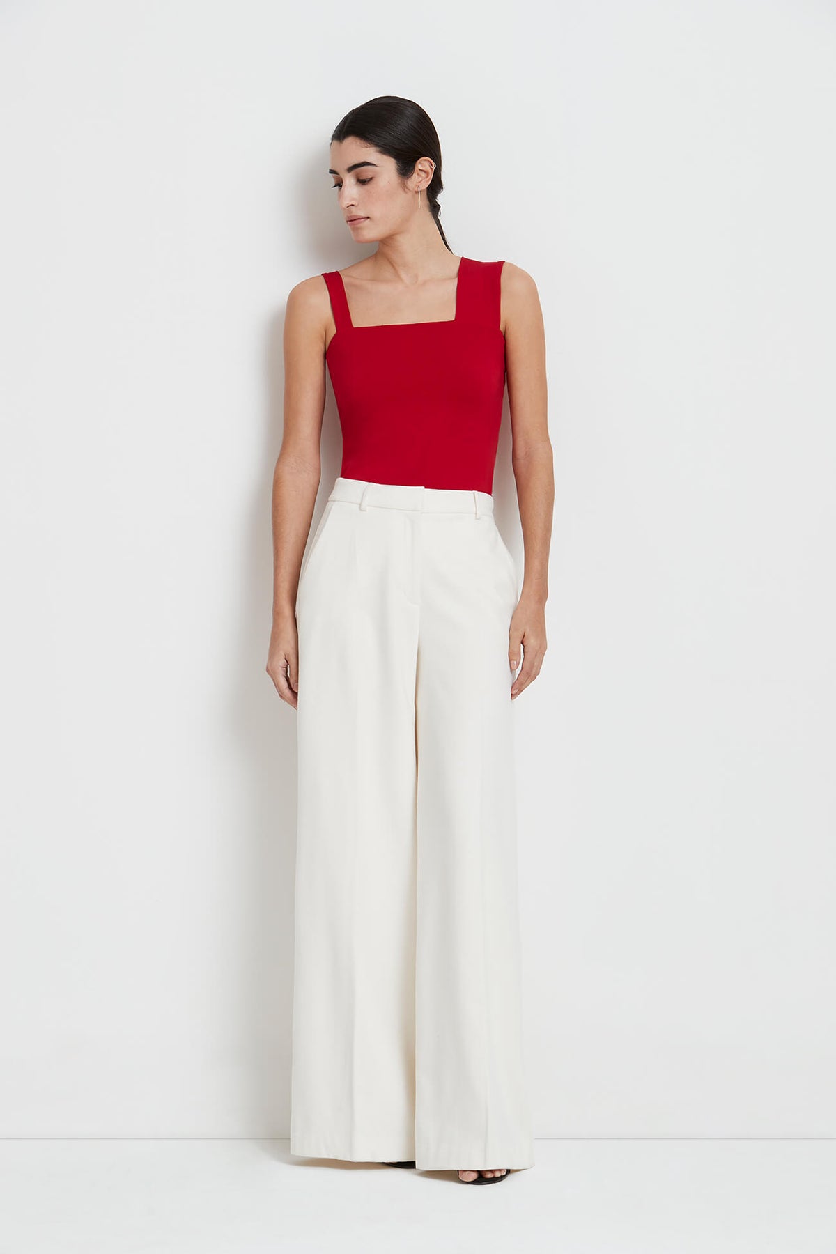 Moma Top | Red Sustainable European Jersey Square-Neck Top